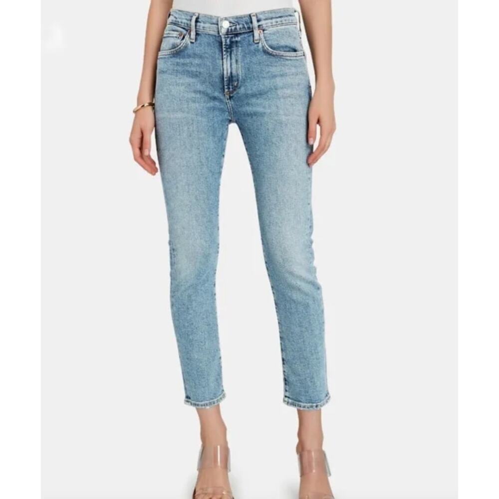 AGOLDE Toni Mid Rise Straight Jeans in Precipice Size 30